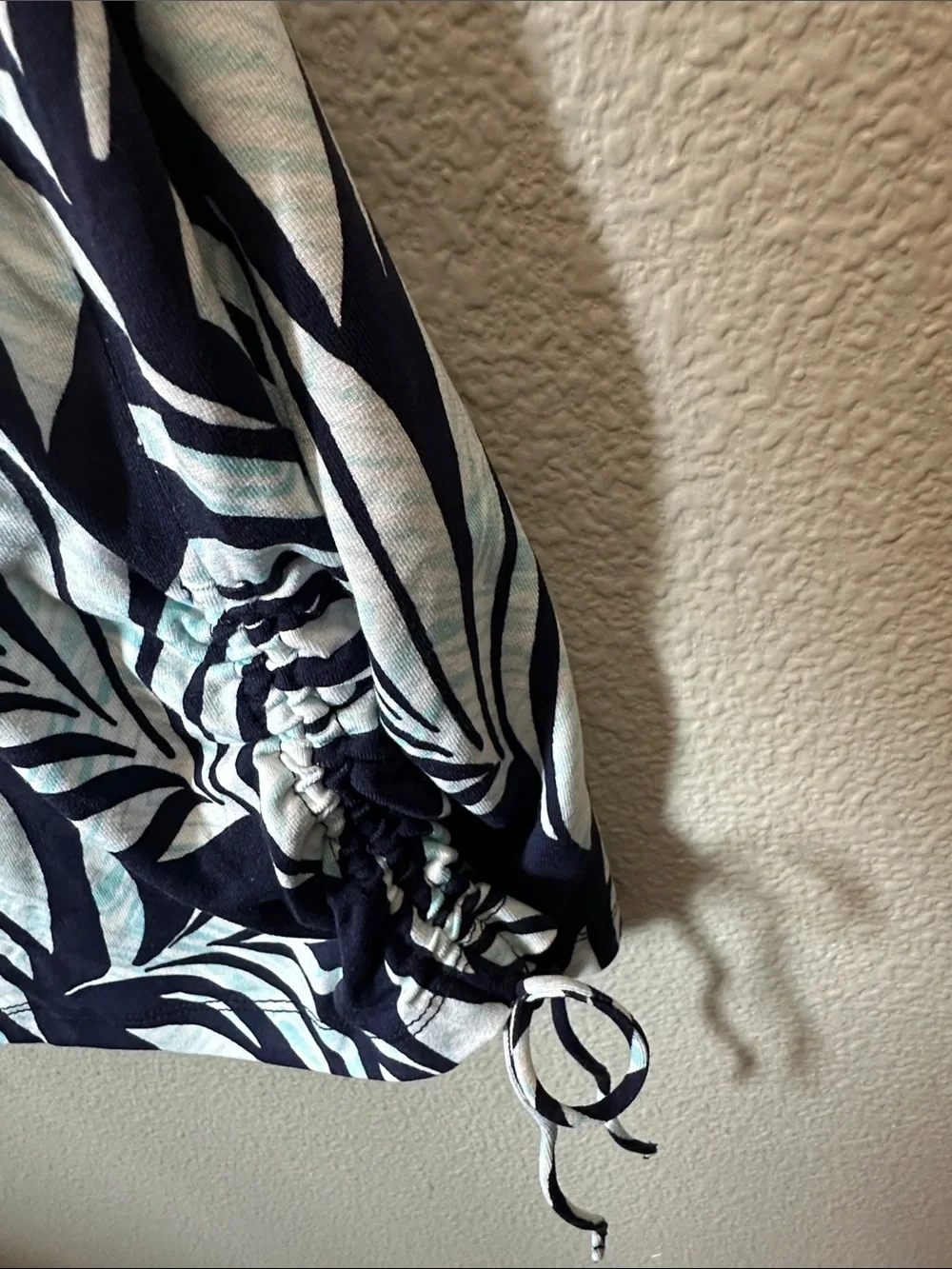 Chico Swimcover  Dress size  3 with adjustable bottom Navy & Light Blue Leaf